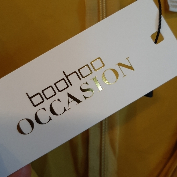 NWT Boohoo Occasion Dress Women's 12 Midi Pleated Wedding Guest Event Formal - Picture 5 of 7